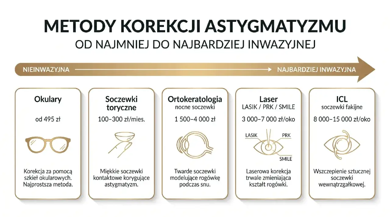 Metody korekcji astygmatyzmu: od okular&oacute;w po laserowe leczenie. Wybierz najlepszą opcję dla siebie.